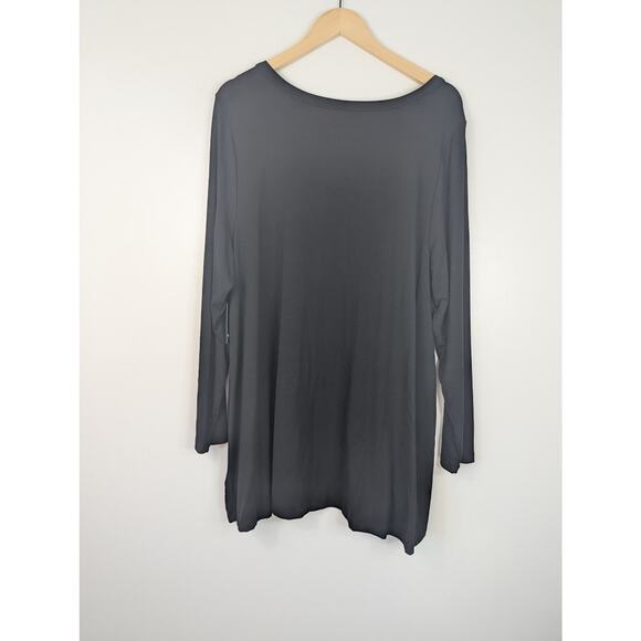 NWT Torrid Lovesick Flame Skull Strappy Long Sleeve Hi-Low Shirt - Picture 9 of 9